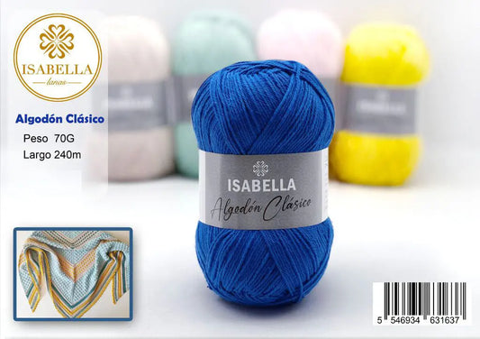 OVILLO DE ALGODÓN CLÁSICO ISABELLA 70G ISABELLA 纱线