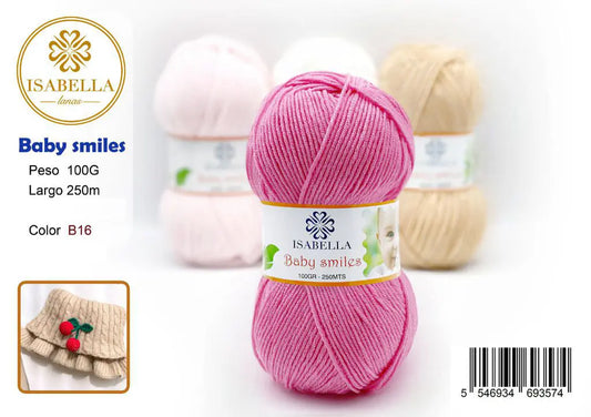 Hilo de Bebé Isabella Baby Smiles 100g ISABELLA 纱线