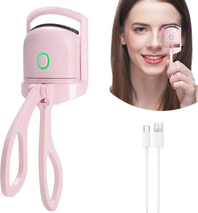 Eyelash Curler Portable Electric Heated Comb Eye Lash Long Lasting Eyelashes Curls Thermal Eyelash Curler Makeup Tools Heated Eyelash Curlers,Rechargeable Electric Eyelash Curler,Handheld Eyelash Heat Melissa