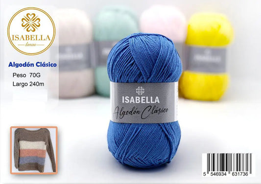 OVILLO DE ALGODÓN ISABELLA CLÁSICO 70G ISABELLA 纱线