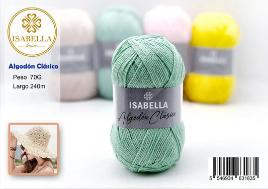 Hilo de Algodón Isabella Clásico 70g ISABELLA 纱线