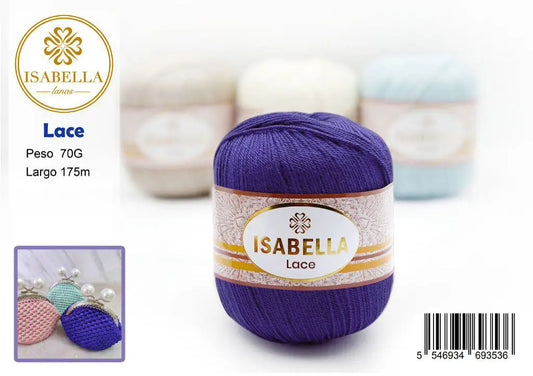 Ovillo de Hilo Isabella Lace 70g ISABELLA 纱线