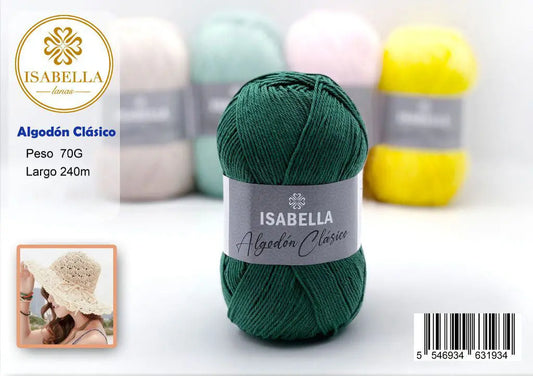 OVILLO ISABELLA ALGODON CLASICO 70G DE ALTA CALIDAD ISABELLA 纱线