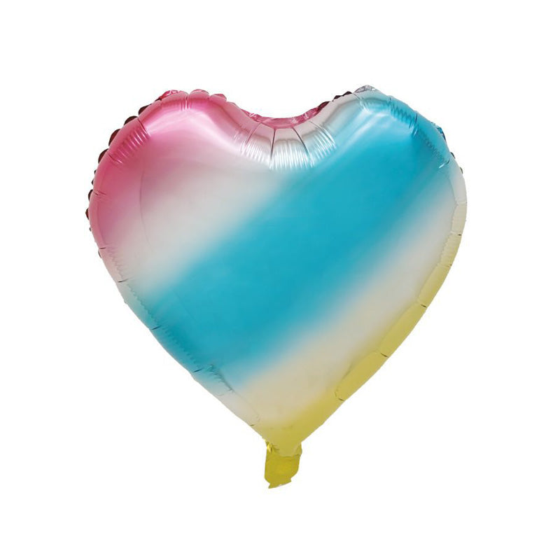 GLOBO FOIL CORAZON 45CM RAINBOW