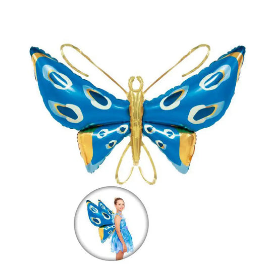 GLOBO MYLAR MARIPOSA AZUL 118X82CM XOCO 2