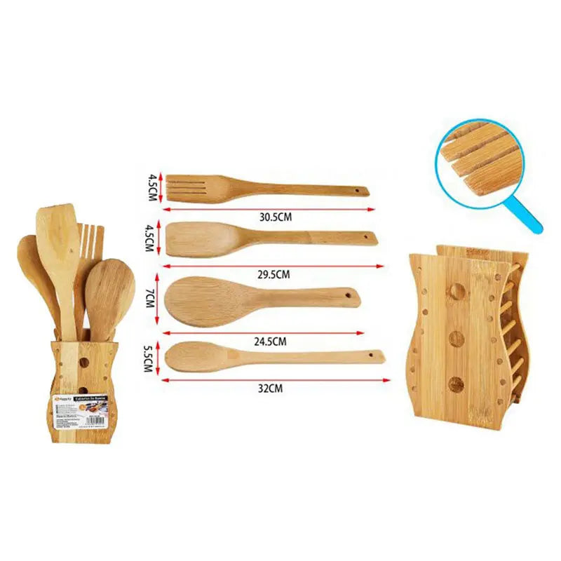 JUEGO DE PALETAS BAMBU 4PC BlissMarket