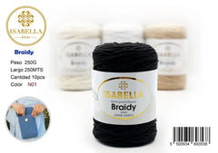 DIY BRAIDY 2MM 250G ISABELLA 纱线