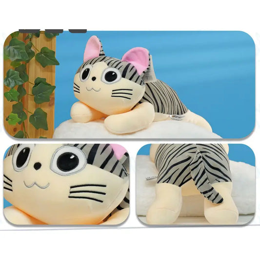 PELUCHE GATO OJOS GRANDE TUMBADO 45CM BEE 阿忠