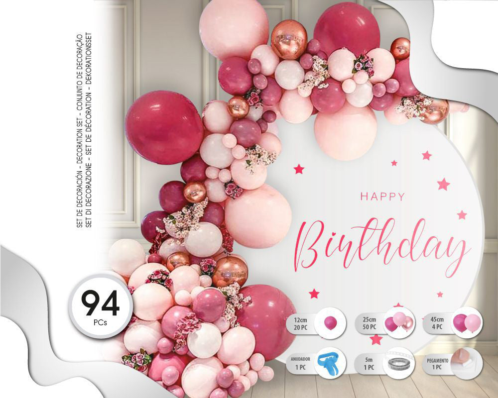 SET DE GLOBOS PINK 94PS