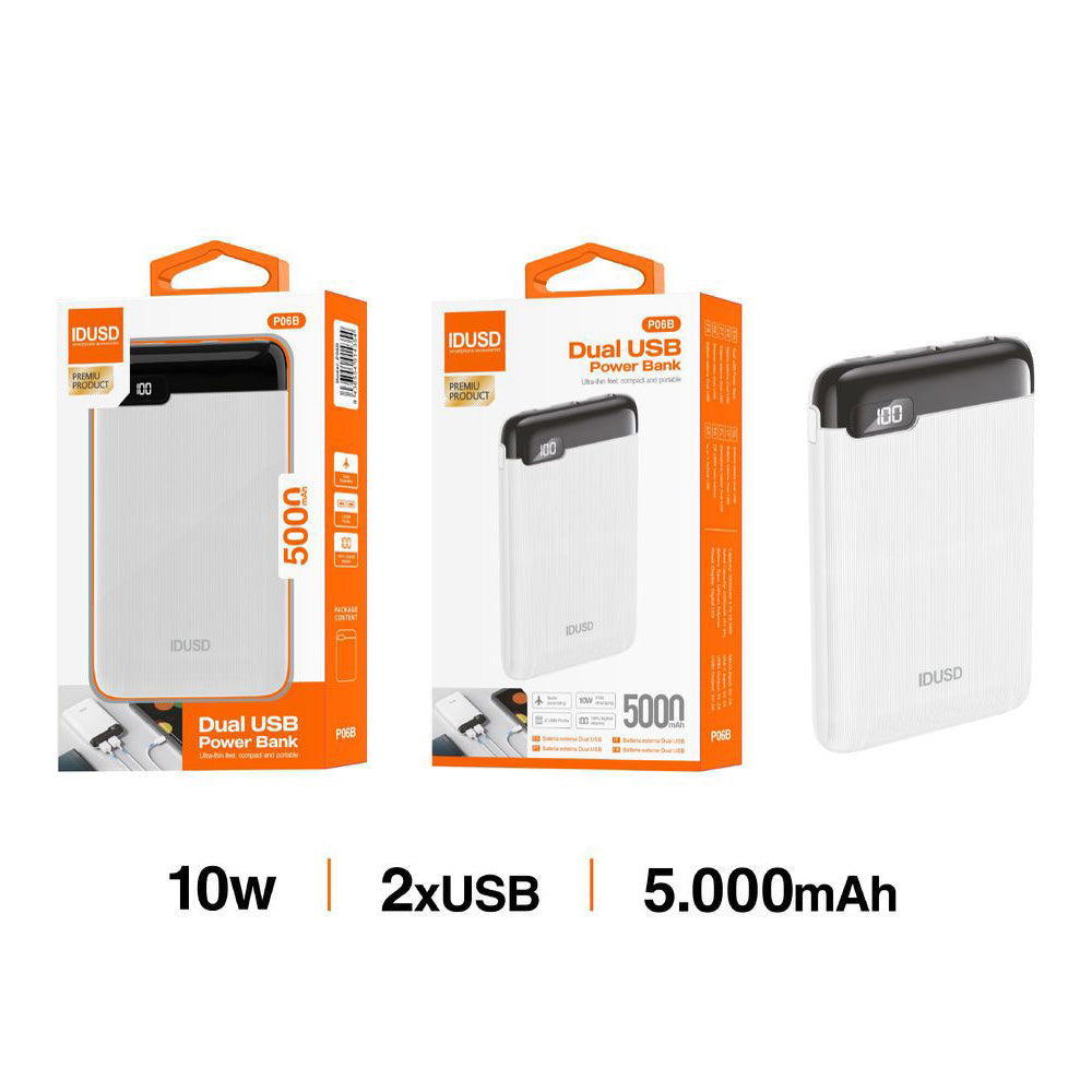 Power Bank 5000mAh LED 100% 10W