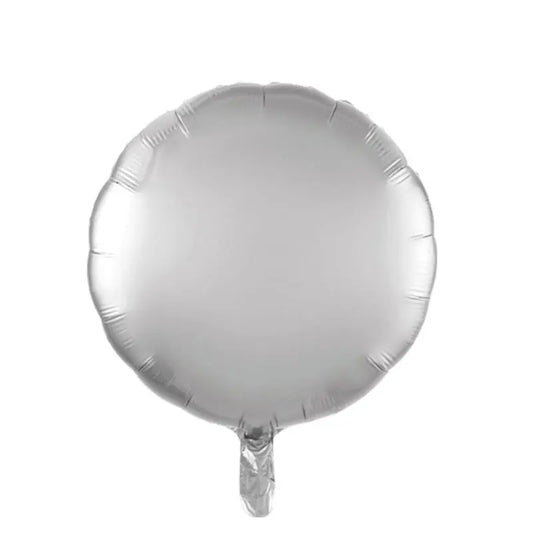 GLOBO FOIL REDONDO 45CM PLATA XOCO 2