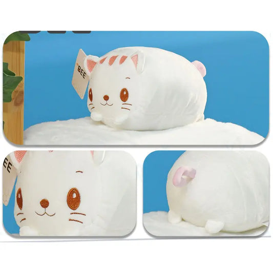 PELUCHE BOLA DE GATO BLANCO 20CM BEE 阿忠