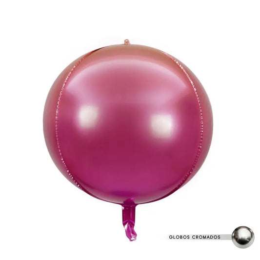 GLOBO FOIL ESFERA 55CM DEGRADADO ROSA XOCO 2