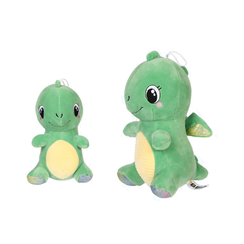 PELUCHE DINOSAURIO OJOS GRANDE 25CM VERDE