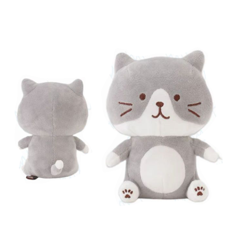 PELUCHE GATO JABONES 25CM GRIS