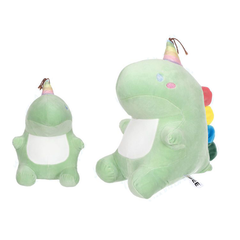 PELUCHE DINOSAURIO DE COLORES 25CM VERDE