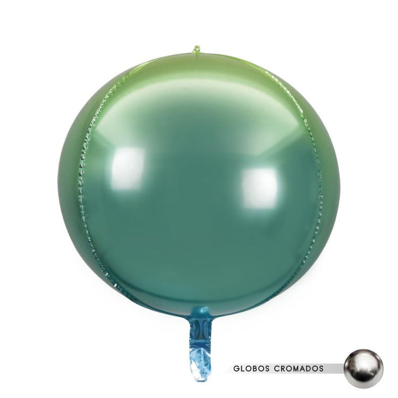 GLOBO FOIL ESFERA 55CM DEGRADADO VERDE