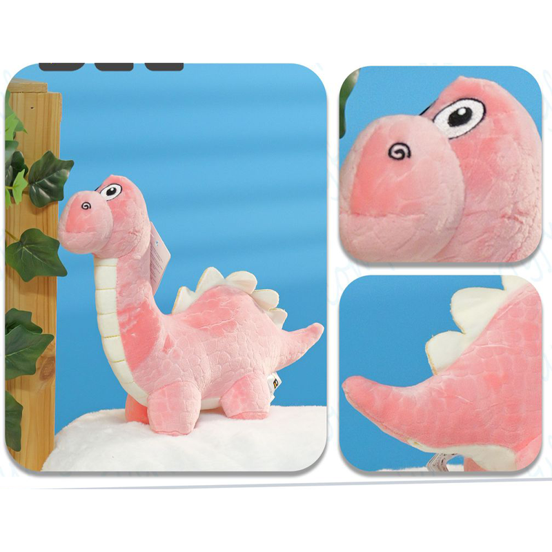 PELUCHE DINOSAURIO ROSA 28CM