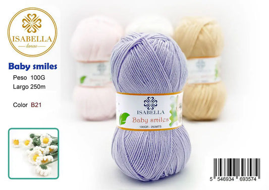 Ovillo de Hilo Isabella Baby Smiles 100g ISABELLA 纱线