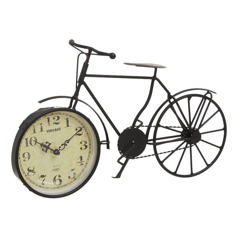 RELOJ FORMA BICI NEGRA