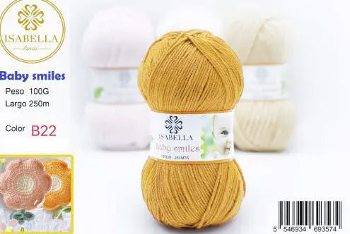 OVILLO DE LANA ISABELLA BABY SMILES 100G ISABELLA 纱线