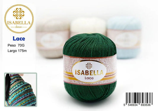 Ovillo de Hilo Isabella Lace 70g - Elegancia y Calidad ISABELLA 纱线