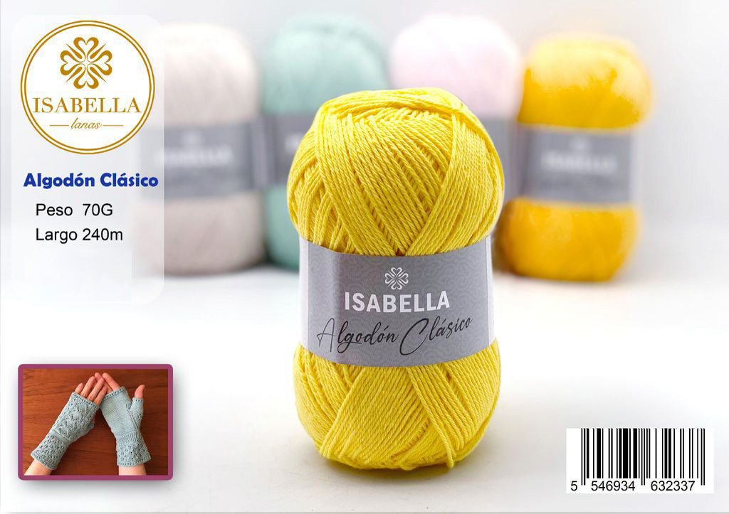 OVILLO ISABELLA DE ALGODÓN CLÁSICO 70G