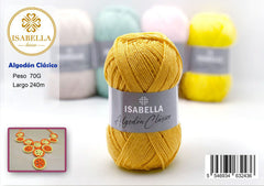 OVILLO DE ALGODÓN CLÁSICO ISABELLA 70G