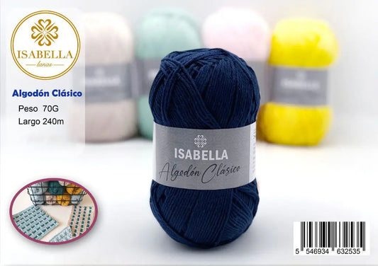 ISABELLA OVILLO DE ALGODÓN CLÁSICO 70G ISABELLA 纱线