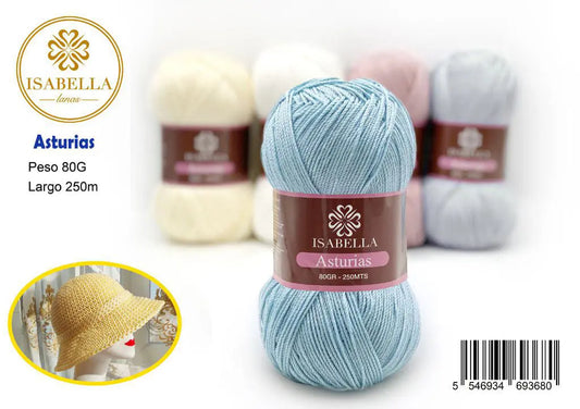 Hilo de Tejer Isabella Asturias 80g ISABELLA 纱线