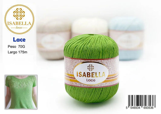 Hilo Isabella Lace 70g de Alta Calidad ISABELLA 纱线