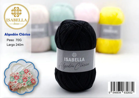 OVILLO DE ALGODÓN ISABELLA CLÁSICO 70G ISABELLA 纱线