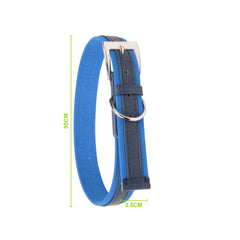 COLLAR NYLON POLIPIEL AZUL PARA PERROS