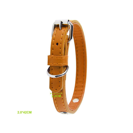 COLLAR POLIPIEL NARANJA PARA PERROS