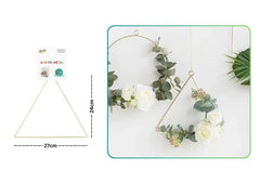 AROS DE METAL CON FORMA DE TRIANGULO COLOR ORO 1PCS 牵手