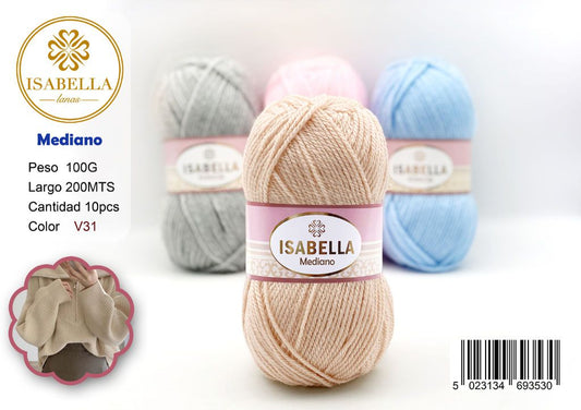 OVILLO HILO ISABELLA MEDIANO 100G