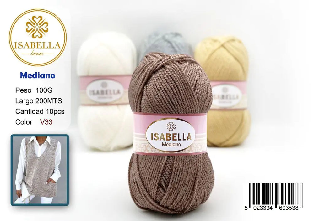 OVILLO HILO ISABELLA MEDIANO 100G ISABELLA 纱线