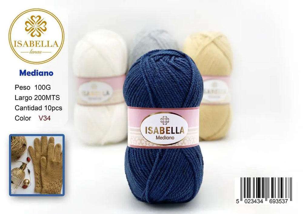 OVILLO HILO ISABELLA MEDIANO 100G ISABELLA 纱线