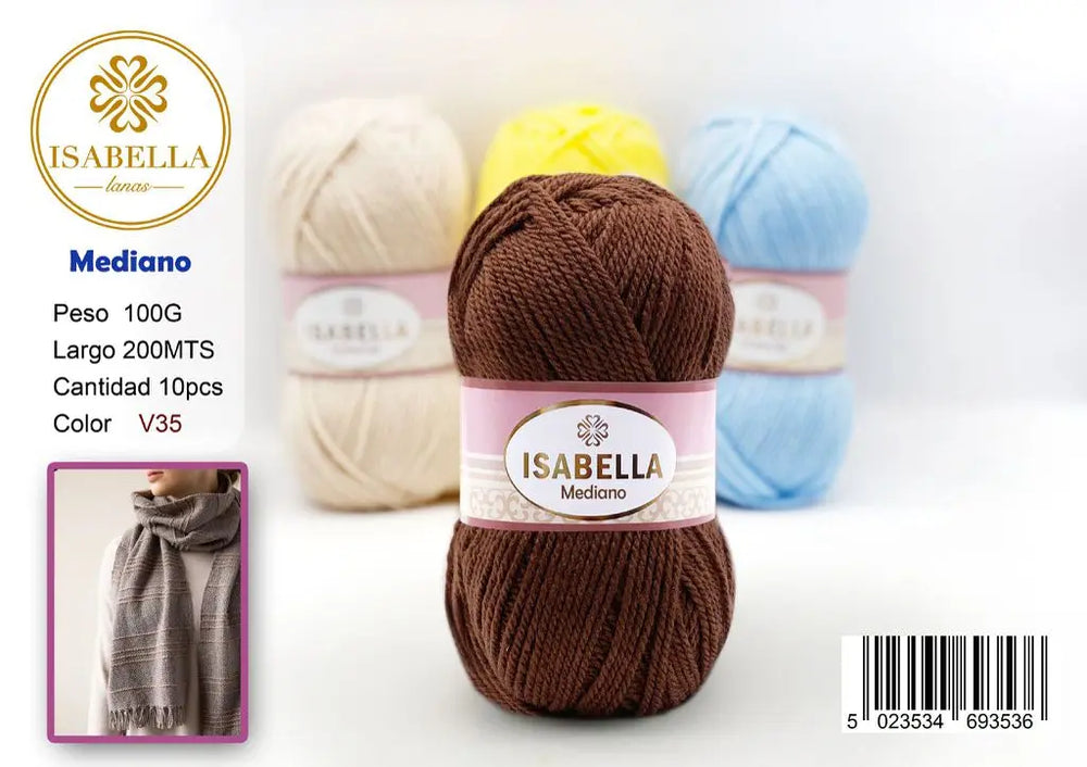 OVILLO HILO ISABELLA MEDIANO 100G ISABELLA 纱线