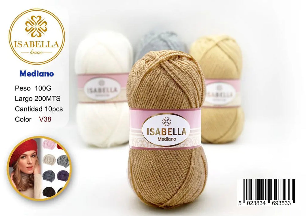 OVILLO HILO ISABELLA MEDIANO 100G ISABELLA 纱线