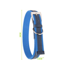 COLLAR NYLON POLIPIEL AZUL PARA PERROS