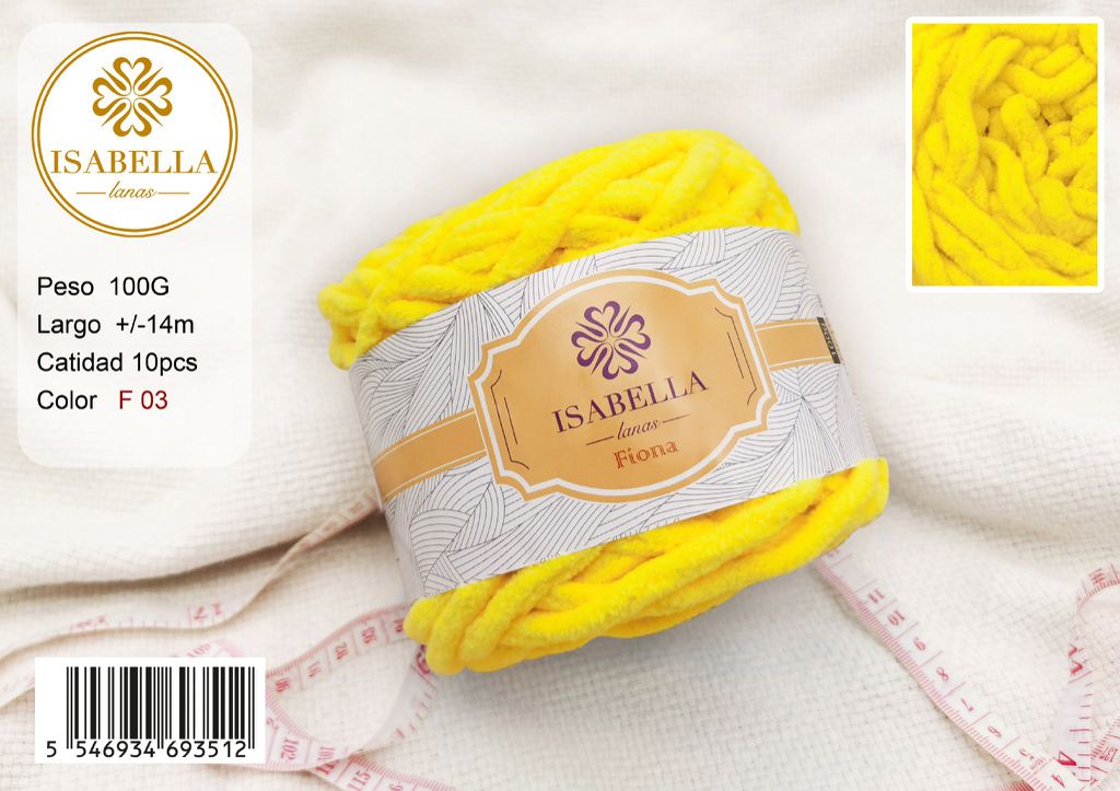 Ovillo de Lana Isabella Fiona 100g