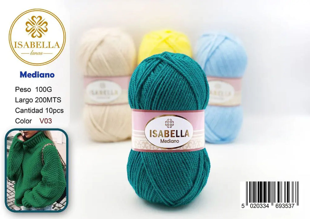 OVILLO HILO ISABELLA MEDIANO 100G ISABELLA 纱线