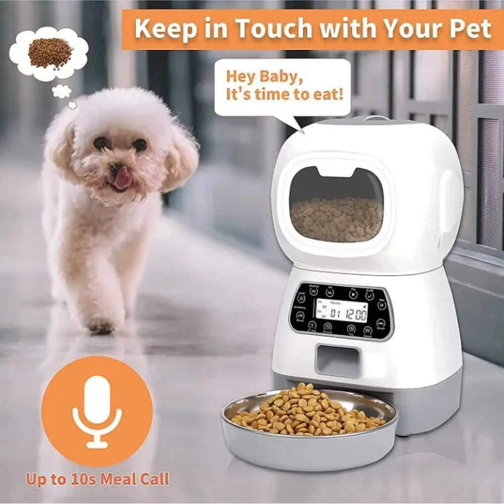 Dispensador Automático De Alimentador Lento Inteligente Para Mascotas, Suministro De Viaje Para Gatos Y Perros, Tiempo Fijo, Cantidad De Comida, Nuevo