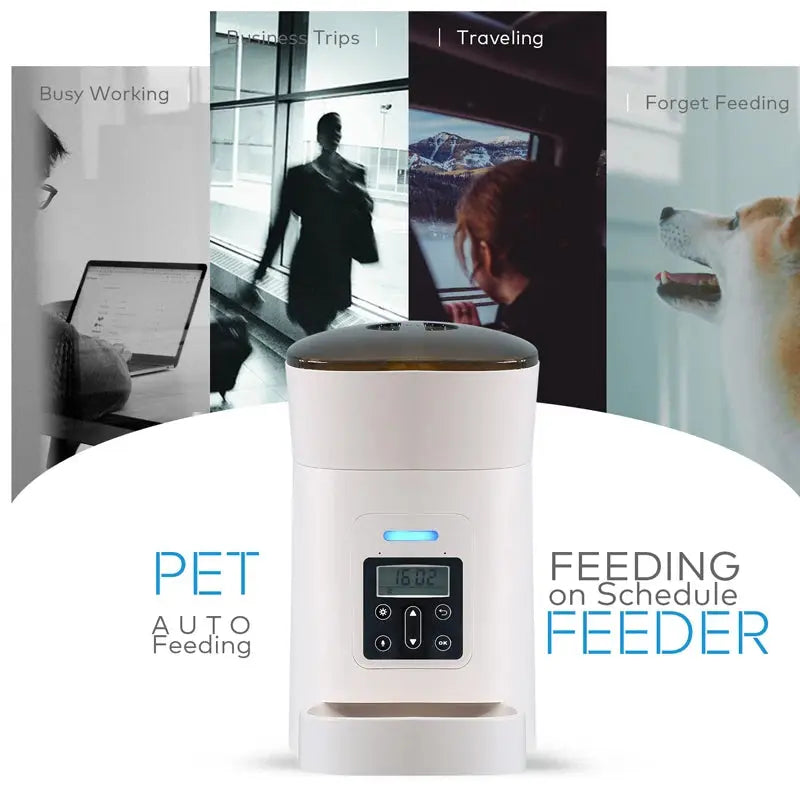 Dispensador Automático De Alimentador Lento Inteligente Para Mascotas, Suministro De Viaje Para Gatos Y Perros, Tiempo Fijo, Cantidad De Comida, Nuevo