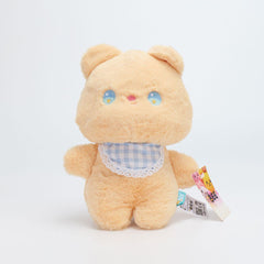  PELUCHE SERIE DE TELA CUADROS OSO MARRON 25CM