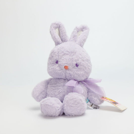  PELUCHE CARAMELO DE CONEJITO ARCOIRIS MORADO 23CM