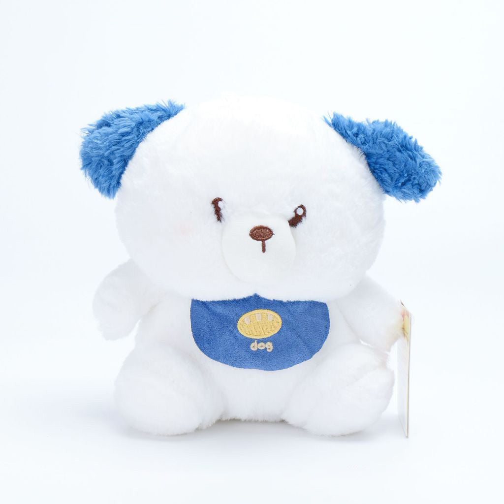  PELUCHE MUÑECA DE BOLSILLO CON CARA-PERRITO BLANCO 21CM