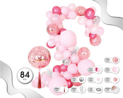 SET DE GLOBOS BABY PINK 84PC