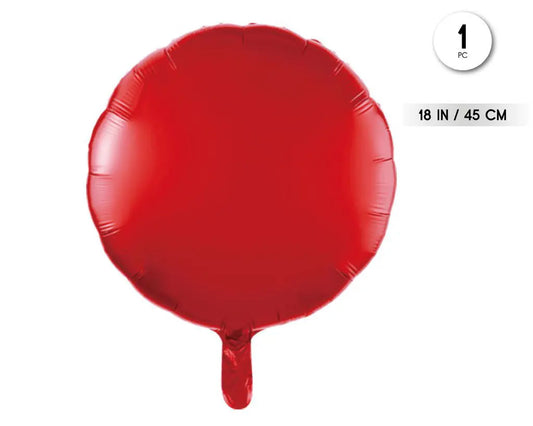 GLOBO DECORATIVO FOIL REDONDO ROJO 45CM XOCO